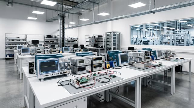 QC lab inspection workflow for precision servo electronics