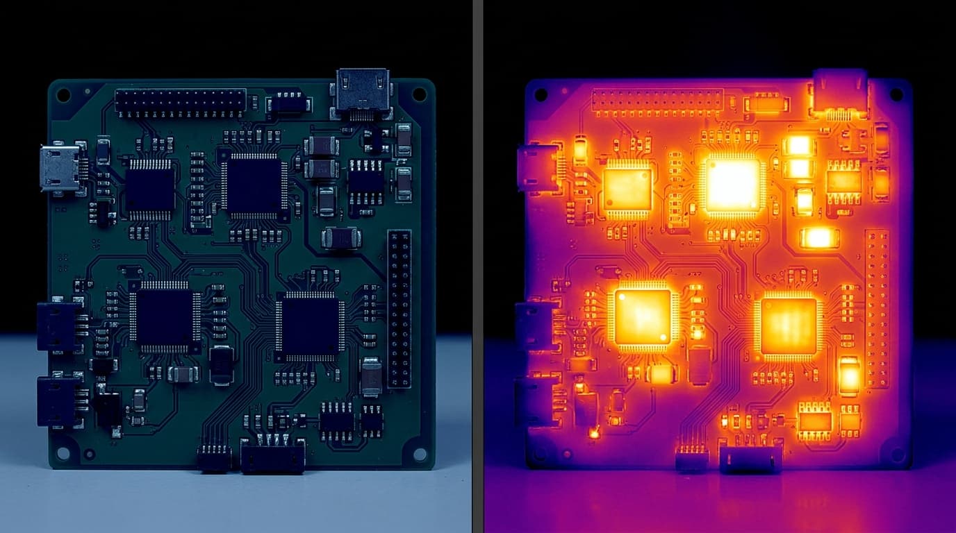 Thermal image validation for compact servo electronics
